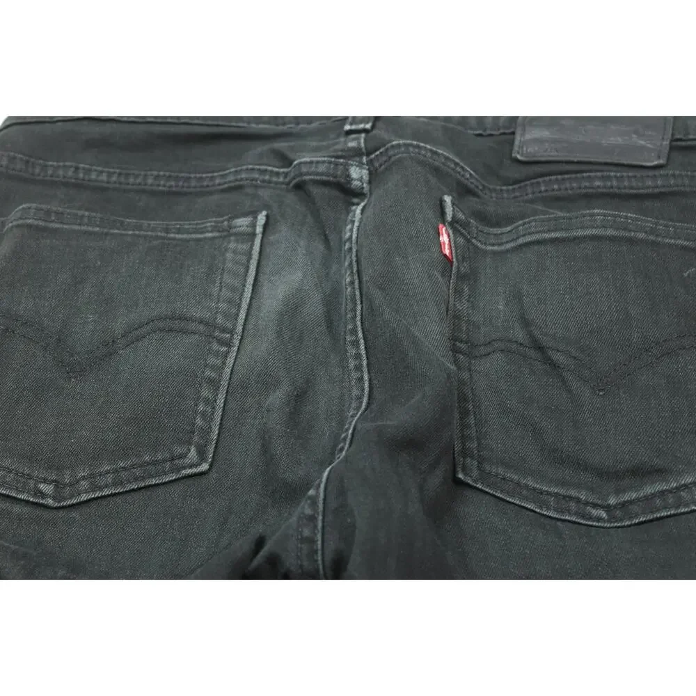 Levis Premium 510 Jeans Mens 34x34 Black Skinny Fit Tapered Leg Cotton Denim